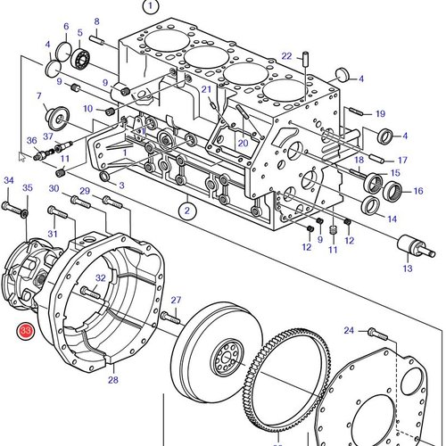 Volvo Penta Damper plate - flexible coupling Volvo Penta 3889314 - 3812226