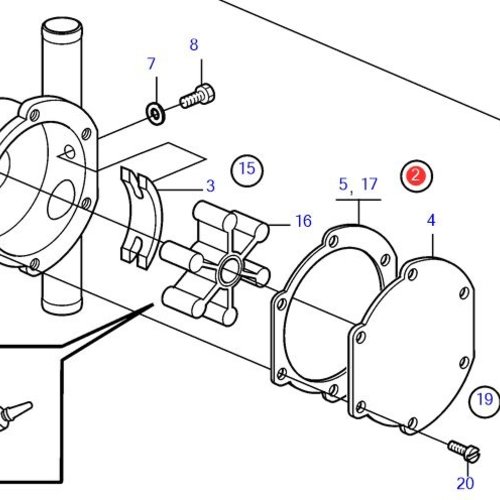 Volvo Penta Reparatiekit voor waterpomp 3593654 Volvo Penta 21951370