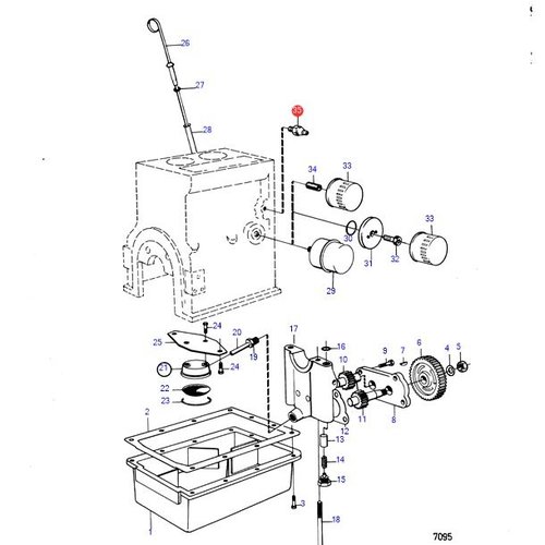 Volvo Penta Oil pressure sensor Volvo Penta 829587