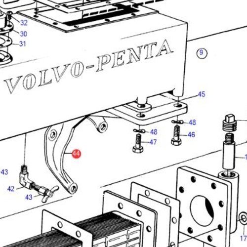 Volvo Penta Halterung für Wärmetauscher Volvo Penta 818357