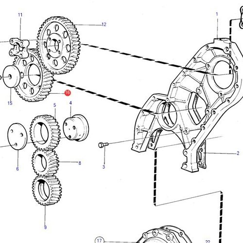 Volvo Penta Piñón de árbol de levas Volvo Penta 1542034