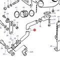 Volvo Penta Oil return pipe with flange Volvo Penta 844036 - 842942