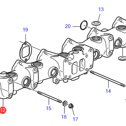 Volvo Penta Colector de escape Volvo Penta 23118827