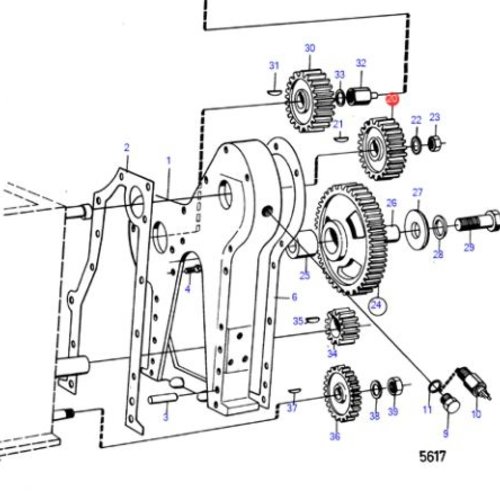 Volvo Penta Engranaje de distribución MD6 - MD7 Volvo Penta 3875339