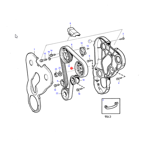 Volvo Penta Fuel Injection pump gear MD22  Volvo Penta 861405