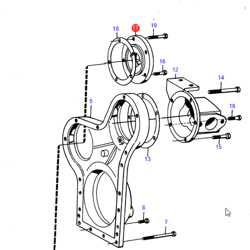 Volvo Penta Lid connection water pump Volvo Penta 840202