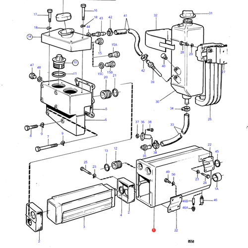 Volvo Penta Heat exchanger 40A series Volvo Penta 844271 - 859459