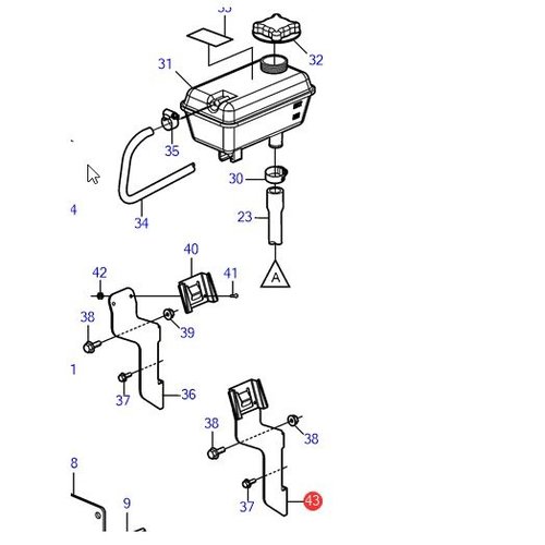 Volvo Penta Expansion tank bracket Volvo Penta 888357