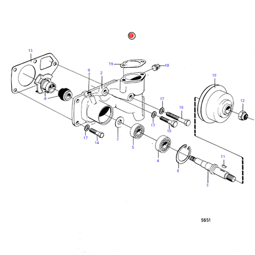 Volvo Penta Circulatiepomp MD21 - AQD21 Volvo Penta 826870