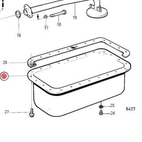 Volvo Penta Gasket oil pan Volvo Penta 860684 - 861250