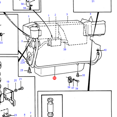 Volvo Penta Cooling water pipe Volvo Penta 845443