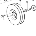 Volvo Penta Krukaspoelie - trillingsdemper Volvo Penta 865243