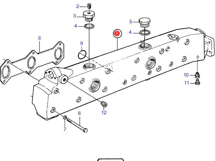 Exhaust manifold Volvo Penta 3838891
