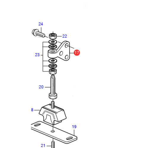 Volvo Penta Soporte de motor Volvo Penta 861314