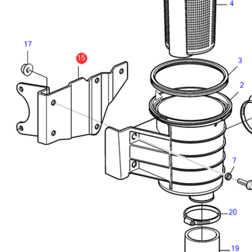 Volvo Penta Beugel voor waterfilter  21457172 Volvo Penta 23744700