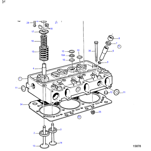 Volvo Penta Cylinder head complete Volvo Penta 3803311