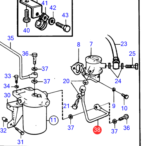 Volvo Penta Fuel line Volvo Penta 838586