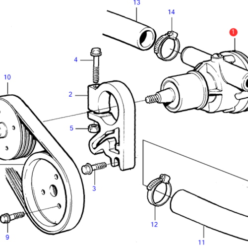 Volvo Penta Bomba de agua cruda Volvo Penta 3582510