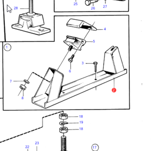 Volvo Penta Soporte de motor MD21 Volvo Penta 817919