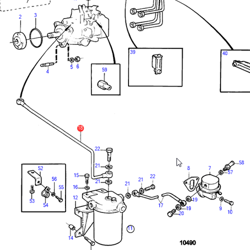 Volvo Penta Brandstofleiding Volvo Penta 838587