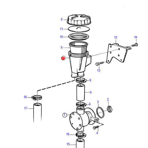 Volvo Penta Buitenwaterfilter Volvo Penta 21880386