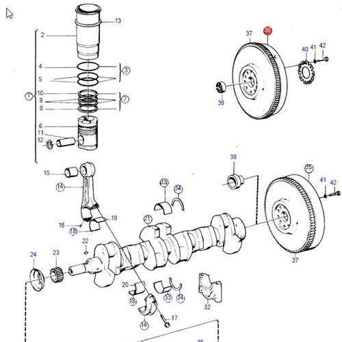 Volvo Penta Flywheel MD21A Volvo Penta 821353