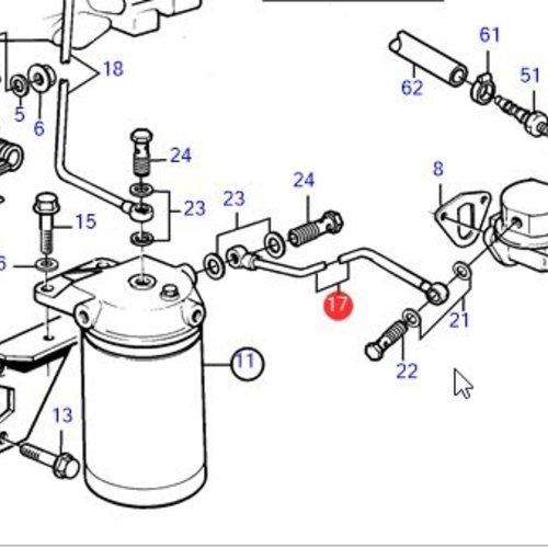 Volvo Penta Fuel line Volvo Penta 860447