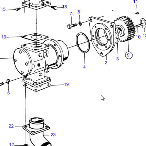 Volvo Penta Bomba de agua cruda TAMD71A Volvo Penta 3829311 - 846354