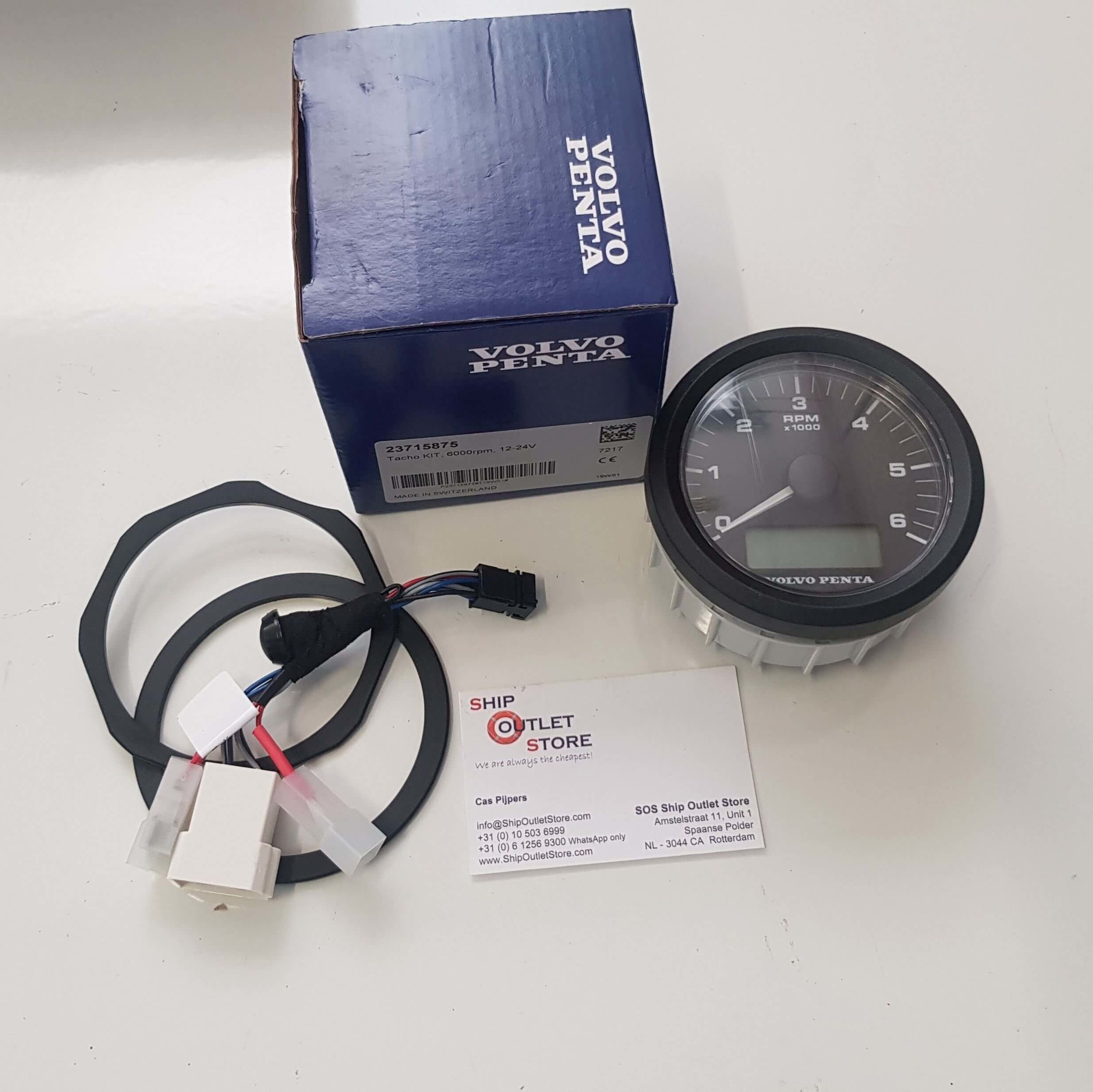 Tachometer 4600 rpm 12-24V Volvo Penta 23715875 - 873992 Tachometer 4600 rpm 12-24V Volvo Penta 23715875 - 873992