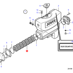 Element warmtewisselaar Volvo Penta 3838332