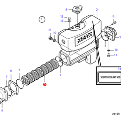 Elemento intercambiador de calor Volvo Penta 3838332