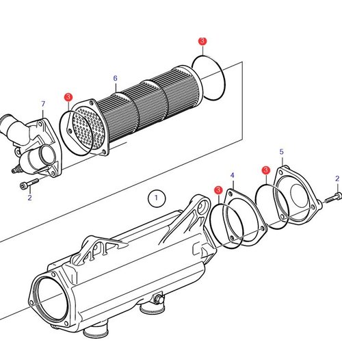 Volvo Penta Intercambiador de calor D3 Volvo Penta 3840056