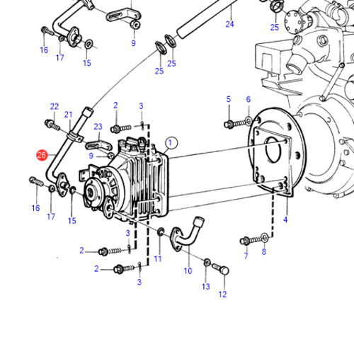 Volvo Penta Coolant water pipe Volvo Penta 854539