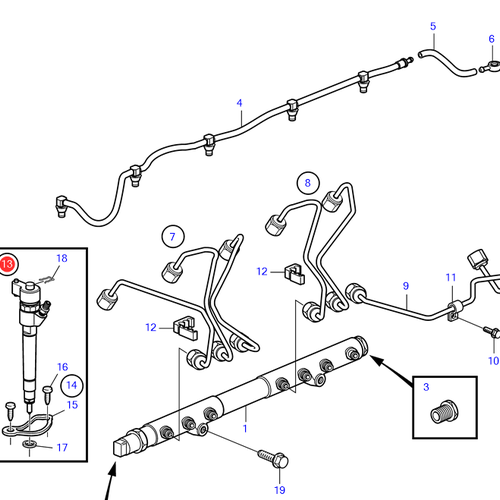 Volvo Penta Injector kit for D3 Volvo Penta 3801259 - 3801260