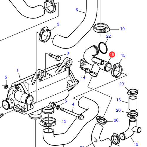 Volvo Penta Kühlwasserleitung Volvo Penta 3819107