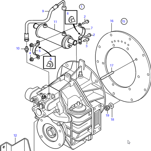 Volvo Penta Getriebe HS45A-A Volvo Penta 21116405 - 3807649