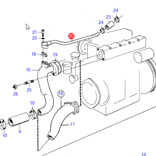 Volvo Penta Kühlwasserleitung Volvo Penta 807181