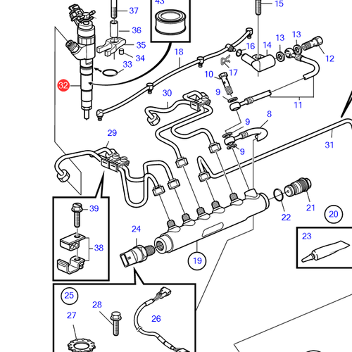 Volvo Penta Einspritzdüse Volvo Penta 23324678