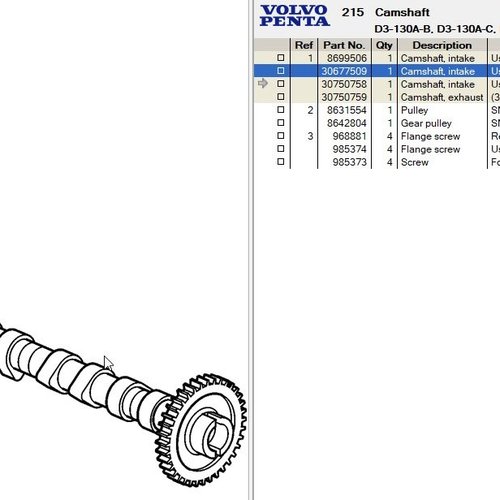 Volvo Penta Nokkenas inlaat Volvo Penta 30750758