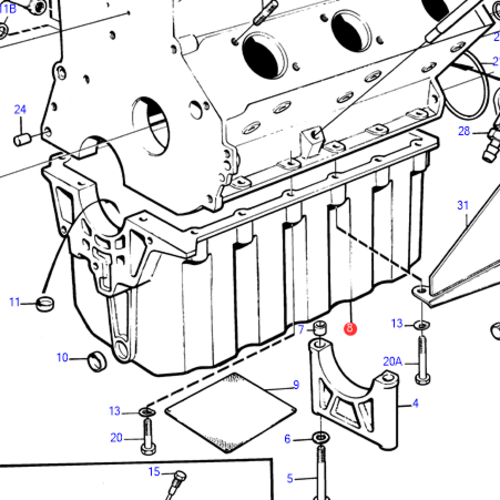 Volvo Penta Oil pan sump with strainer Volvo Penta 840493