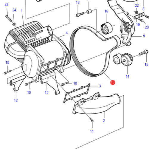 Volvo Penta Compressor drive belt Volvo Penta 981021