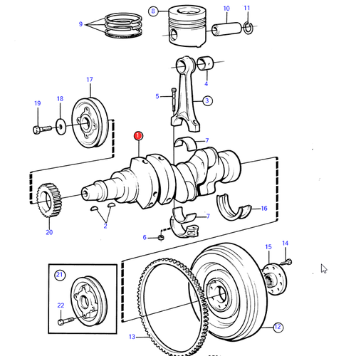 Volvo Penta Crankshaft for 2003 engine Volvo Penta 876252