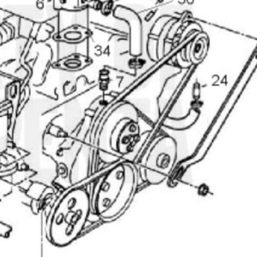 Volvo Penta V-belt Volvo Penta 3852464 - 978454