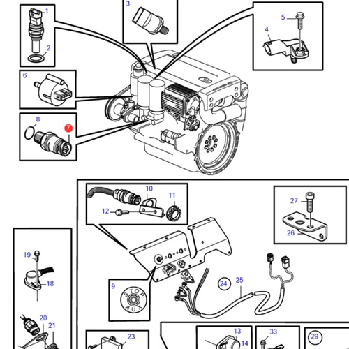 Volvo Penta Oil pressure sensor Volvo Penta 22899626