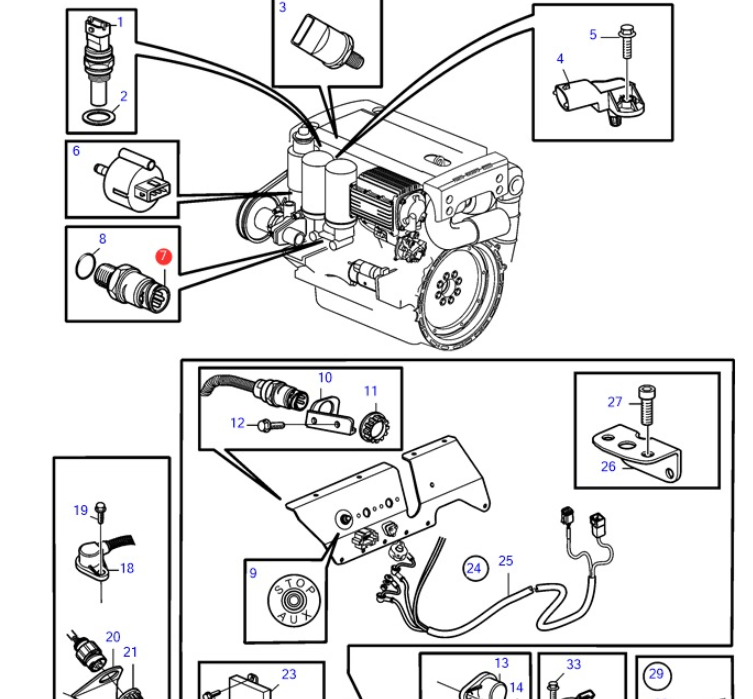 Oil pressure sensor Volvo Penta 22899626 Oil pressure sensor Volvo Penta 22899626