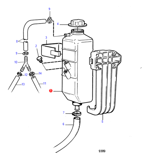 Volvo Penta Expansietank kit D3 Volvo Penta 21656191