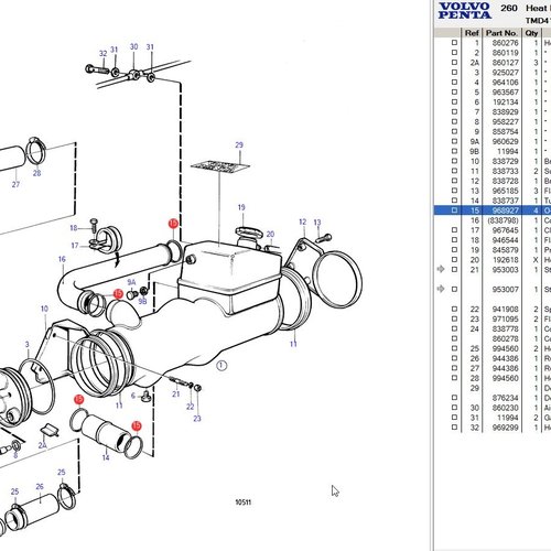 Volvo Penta Heat exchanger Volvo Penta 3586705 - 861082