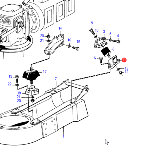 Volvo Penta Gummimotorhalterungen Volvo Penta 850228 - 850402