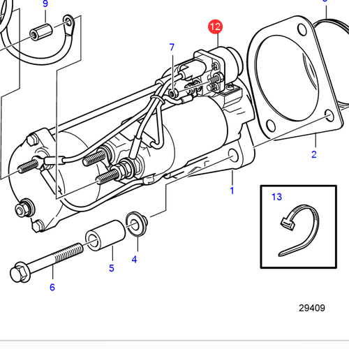 Volvo Penta Starterrelais Volvo Penta 3818845