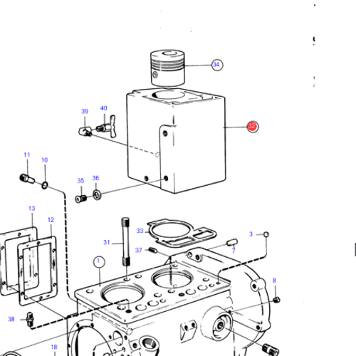 Volvo Penta Cylinder jacket MD1B -2B - 3B Volvo Penta 875513